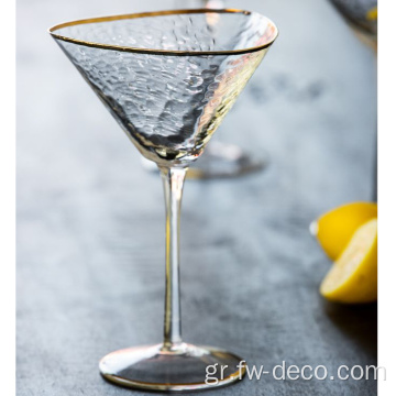 βιολογικό κοκτέιλ Martini Glass με χρυσό χείλος